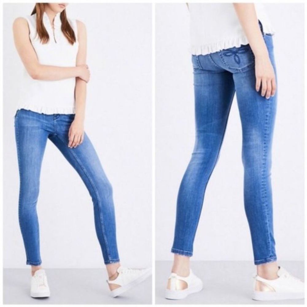 Ted Baker Aciee Medium Wash Cropped Skinny Jeans Size 26